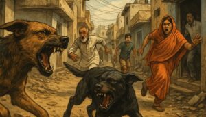 stray dog attack in Konch where two aggressive dogs injured residents in Girwar Nagar