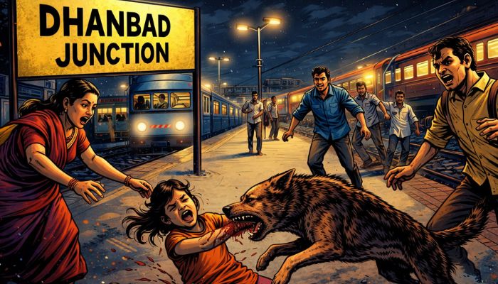 10-year-old girl attacked by stray dog on Dhanbad railway station