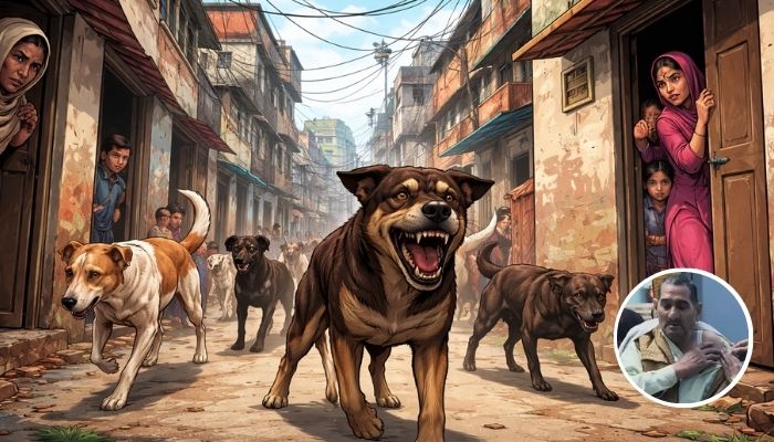 Victims receive treatment after stray dog attack in Kandhla leaves children and adults injured