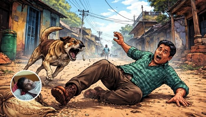 Unnao stray dog attack leaves man injured after fall while fleeing