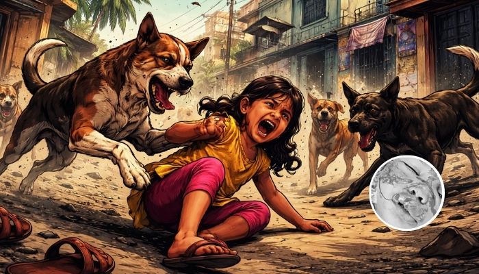Stray dog attack in Hyderabad leaves 3 year old girl with deep facial injuries