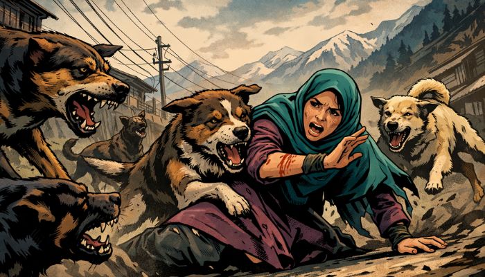 Woman injured after being attacked by stray dogs in Beerwah area of Budgam district