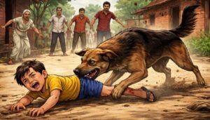Four year old boy attacked by dog and dragged towards fields in Sirsa village